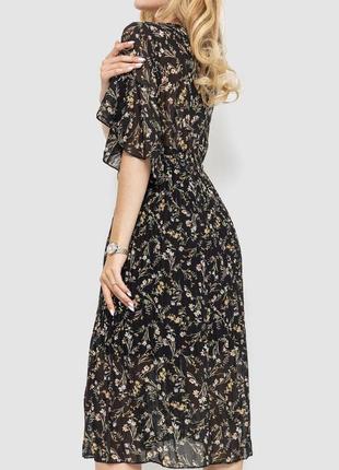Платье шифоновое, цвет черно-бежевый, размер s-m, 204r18864 фото