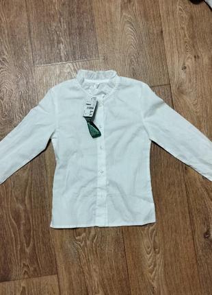 Біла блуза на зріст 110-116