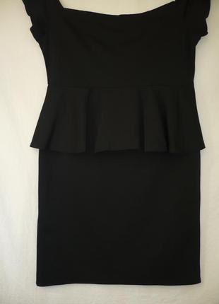 Сукня чорне, з баскою, класика2 фото