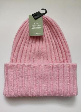 Класна мякенька тепленька розова шапка h&m4 фото