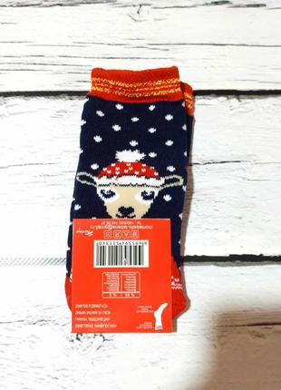 Носки теплые махровые новогодние детские носки на девочку1 фото