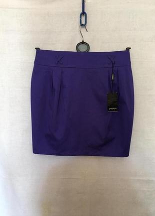 Жіноча яскрава міні спідниця / жіноча фіолетова спідниця