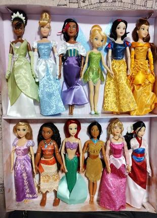Классические куклы дисней, принцессы оригинал, набор кукол, 12 кукол дисней, disney princess classic doll coll3 фото