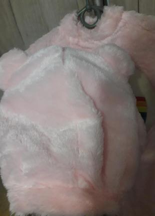 Розовый медвежонок ❤💛💚шапочка и комбез3 фото