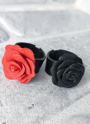 Шкіряне кільце ′redrose′3 фото