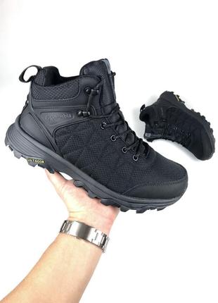 Columbia outdoor кросівки чоловічі чорні зимові з хутром відмінна якість ботінки сапоги високі теплі коламбія5 фото
