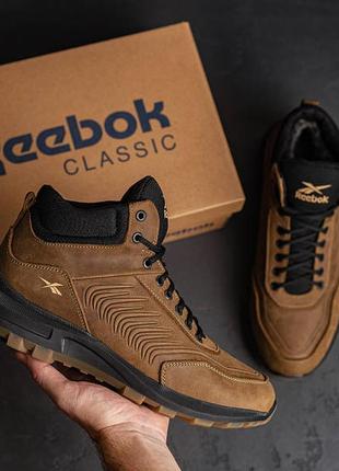 Мужские зимние ботинки reebok classic olive