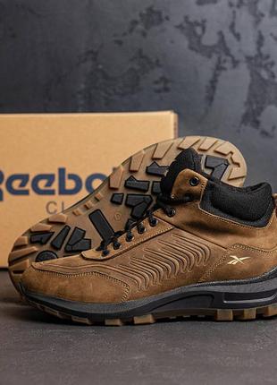 Мужские зимние ботинки reebok classic olive7 фото