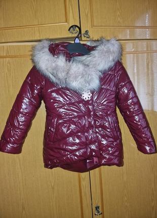 Зимова курточка для дівчинки від 3-6 років.2 фото