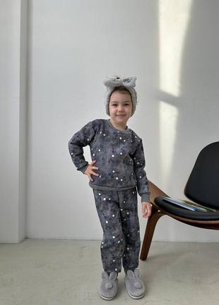 Теплая детская пижама цвета5 фото