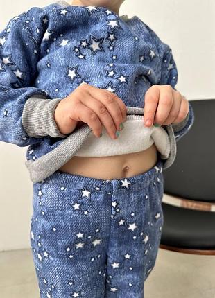 Тепла дитяча піжама кольори 7