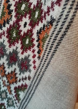 Большая шаль ручной ткачества из чистой шерсти с вышивкой simla5 фото