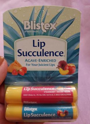 Blistex lip suculence, бальзам для губ тропічні фрукти, 2 шт., по 4,25 г