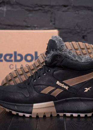 Мужские зимние кожаные ботинки reebok