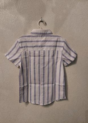 Рубашка в полоску, тениска, короткий рукав6 фото
