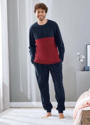 Флісова піжама, домашній костюм чоловічий livergy євро розмір м 48/50.