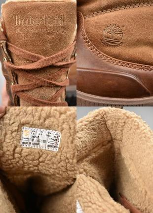 Timberland оригінал зимові коричневі жіночі чоботи черевики високі шкіряні на хутрі розмір 38 38,58 фото