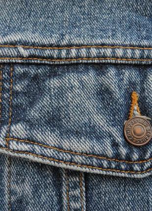 Куртка джинсова levis р. l ( made in usa ) вінтаж 90 -х з логотипом america4 фото