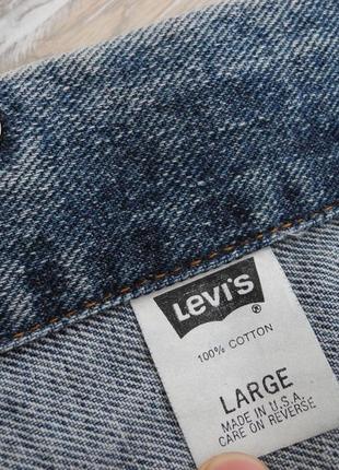 Куртка джинсова levis р. l ( made in usa ) вінтаж 90 -х з логотипом america7 фото