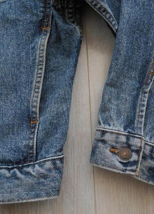 Куртка джинсова levis р. l ( made in usa ) вінтаж 90 -х з логотипом america5 фото