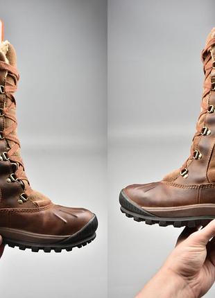 Timberland оригінал зимові коричневі жіночі чоботи черевики високі шкіряні на хутрі розмір 38 38,55 фото