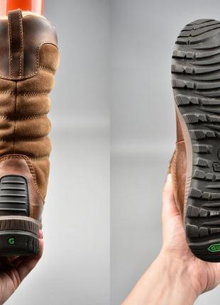 Timberland оригінал зимові коричневі жіночі чоботи черевики високі шкіряні на хутрі розмір 38 38,57 фото