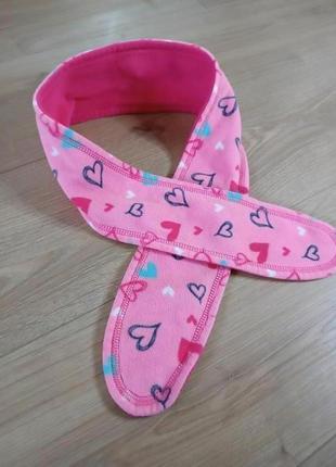 Теплый флисовый шарфик для девочки mothercare/ шарф в сердечки💖