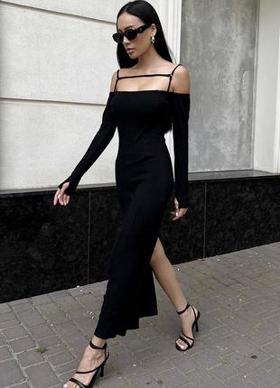 Платье санса черный4 фото