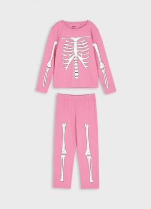 Пижама на девочку скелет кости