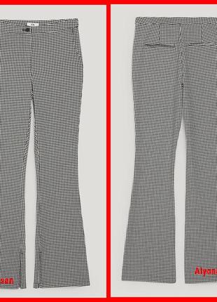 Демисезонные брюки-клеш с разрезами батал (наш 54/56)3 фото