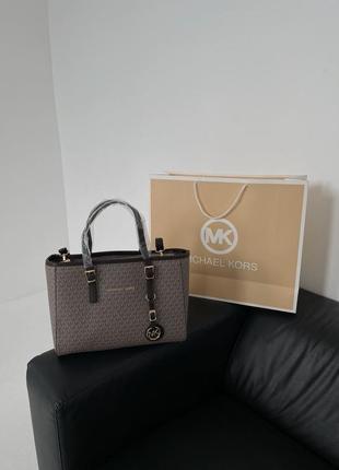 Женская сумка michael kors jet set big grey