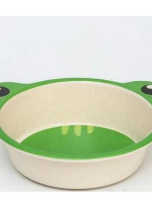 Набор новой детской посуды 3 предмета тарелка, ломкая бамбуковая посуда