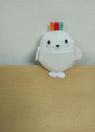 Сенсорна плюшева м’яка тваринка bright starts white seal