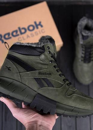Чоловічі зимові шкіряні черевики reebok1 фото
