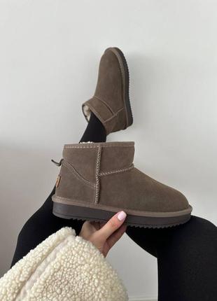 Жіночі уггі ugg ultra mini coffee suede1 фото