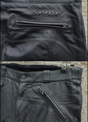 Мужские кожаные мотоштаны spidi naked байкерские брюки на мотоцикл
