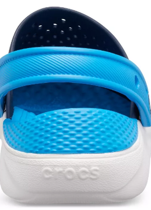 Кроксы детские Jibbitz crocs kids literide clog navy /white4 фото