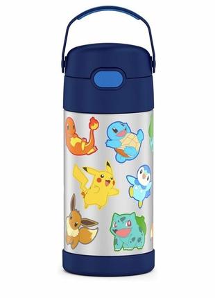 Поильник с трубочкой 355мл, pokemon thermos "funtainer"1 фото