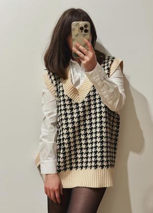 Жилетка гусяча лапка тренд