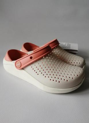 Детские кроксы для  девочек crocs literide розовые5 фото