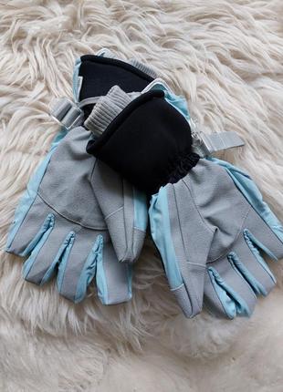 💙💛🩵 крутые голубые лыжные перчатки2 фото