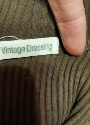 Топ с чокером блуза майка vintage dressing трикотаж в рубчик стрейч6 фото