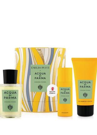 Acqua di parma x emilio pucci colonia futura set, лимитированный подарочный нишевой меганабор