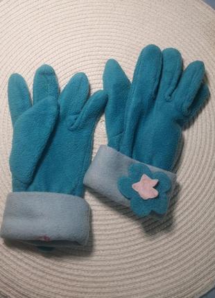 Флисовые перчатки на 4-7 лет варежки
