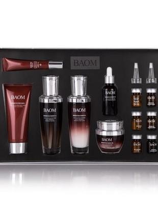 Набір для догляду за обличчям baom glucan polypeptide anti-wrinkle springy care skin gift box з поліпептидним комплексом, 12 продуктів