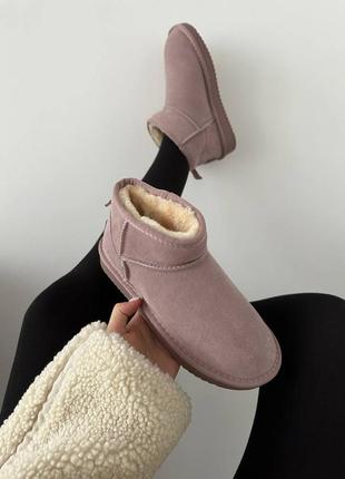 Жіночі уггі рожеві ugg ultra mini pink suede2 фото