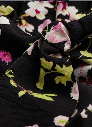 Нове квіткове плаття демісезон h&amp;m плаття міді на запах віскоза принт квіти7 фото