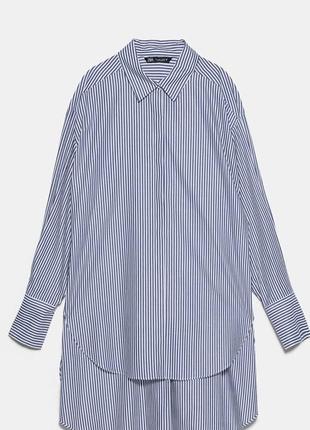 Рубашка, блуза, туника оверсайз zara оригинал3 фото