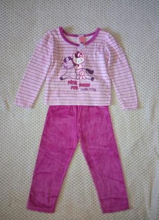 Велюровый костюм c&a hello kitty рост 98-104