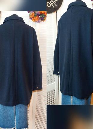 Темно синяя демисезонная карго рубашка пальто оверсайз от  f&f в размере л/xl↪️ uk 16-18 eur 44-468 фото